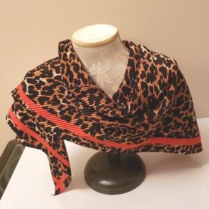 ZARA leopard print ribbed Scarf EUC